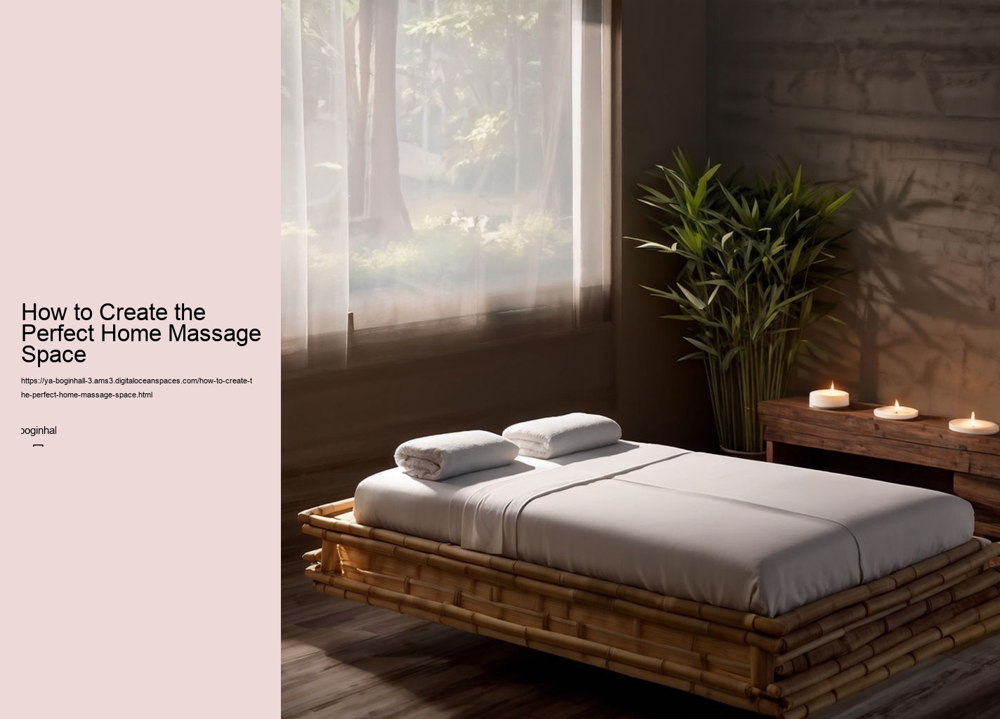 How to Create the Perfect Home Massage Space